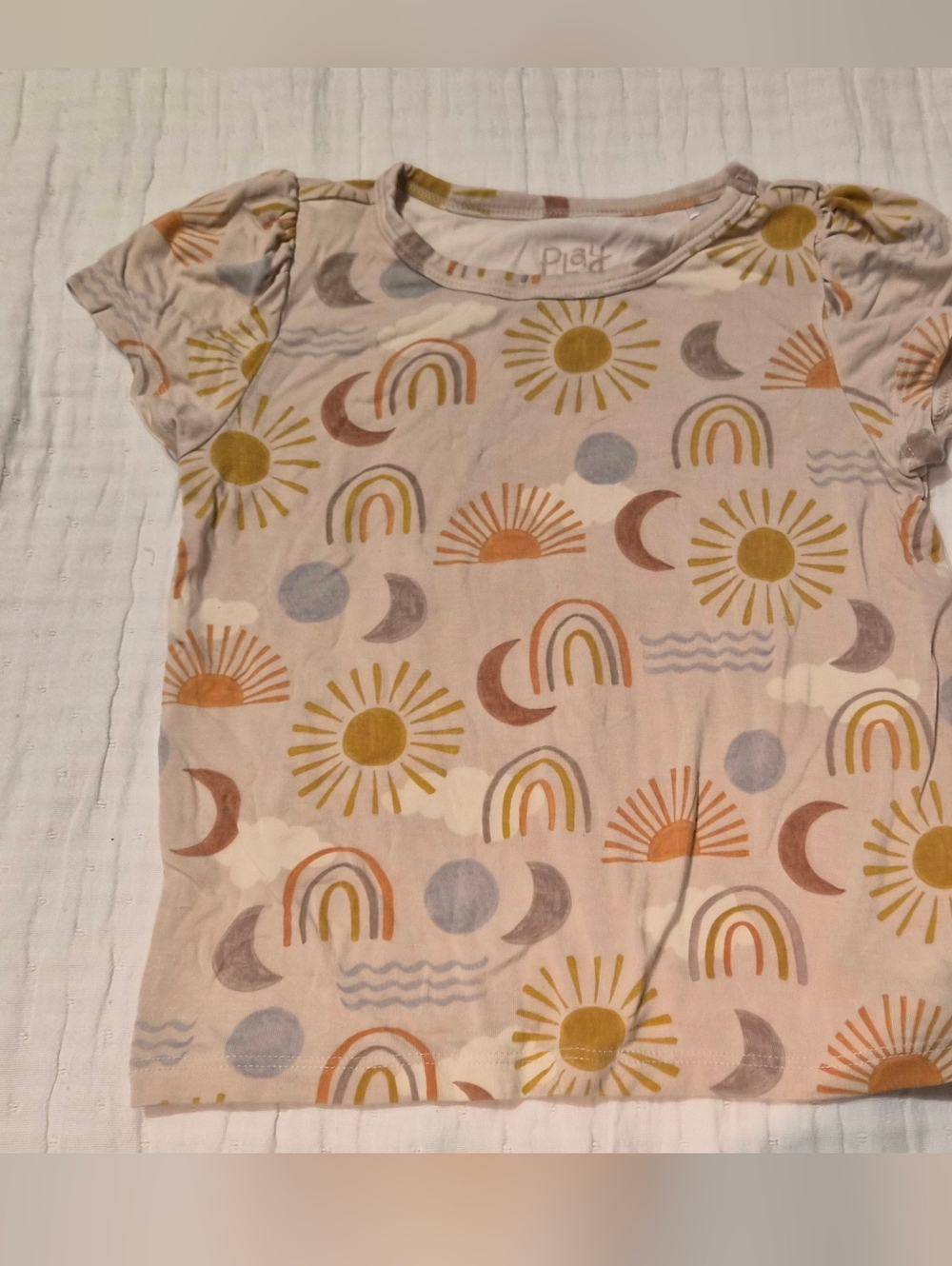 Little Sleepies Sun & Rainbow Short Sleeve Tee - Pastel Multi